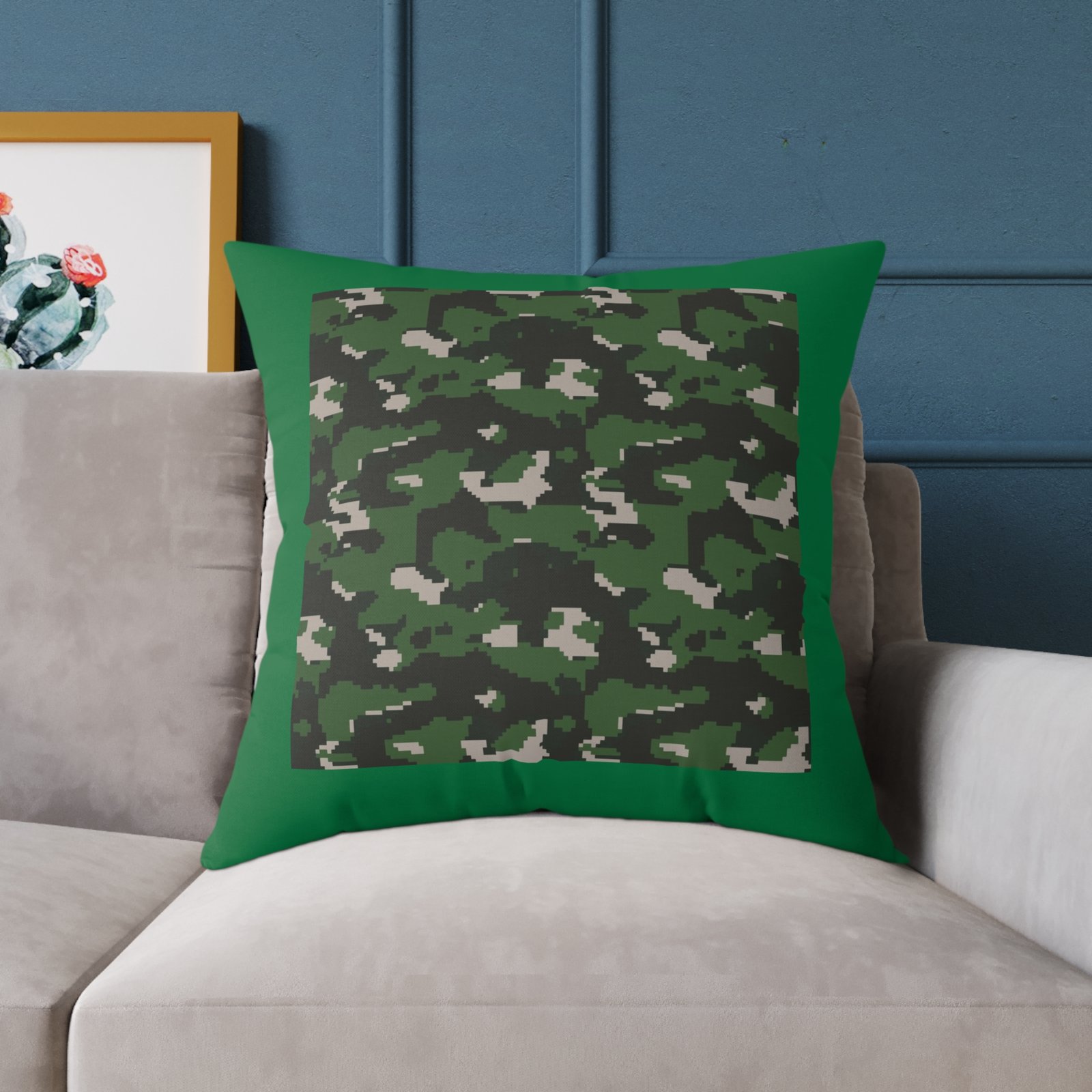 Army Square Poly Canvas Pillow - Image 19
