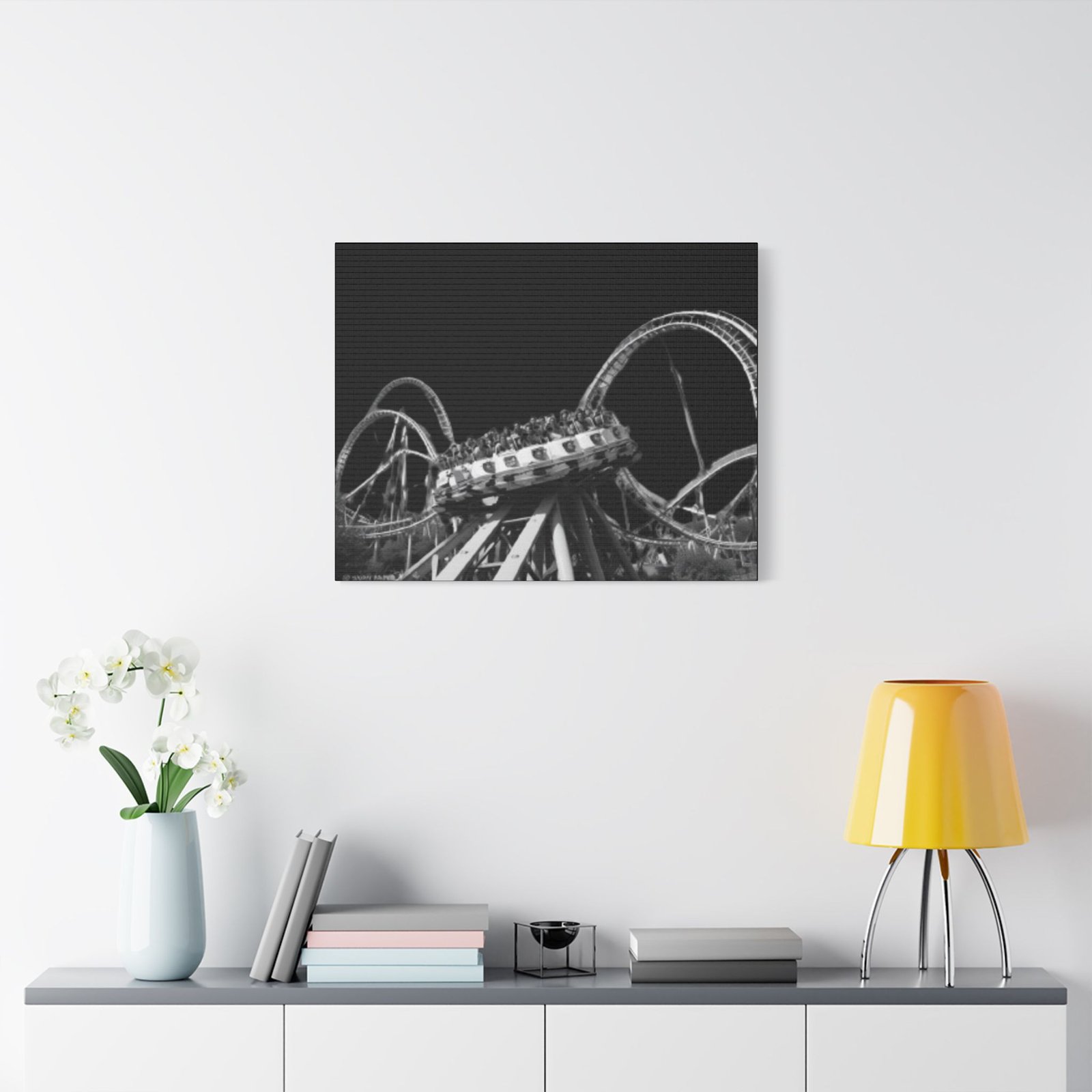 Fairground Fun Satin Canvas, Stretched - Image 11