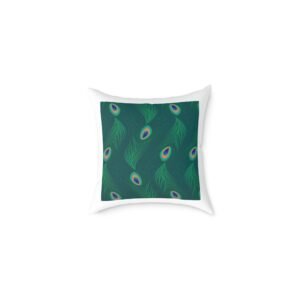 Pea cock Prin t Cushion G ift Square Poly Canvas Pillow Pea cock Prin t , G ift Cushion, Lounge Cushion, Bedroom Cushion, Cushion G ift , ,