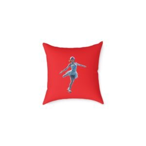 Ice Skating Square Poly Canvas Pillow