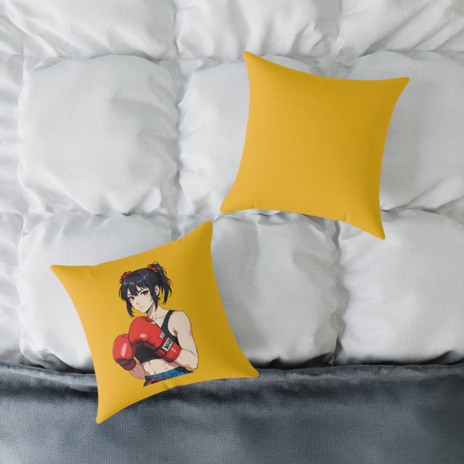 Boxing Square Poly Canvas Pillow - Image 4