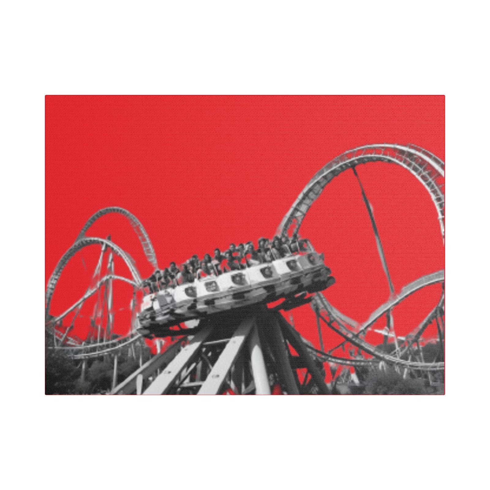 Fairground Fun Satin Canvas, Stretched - Image 5