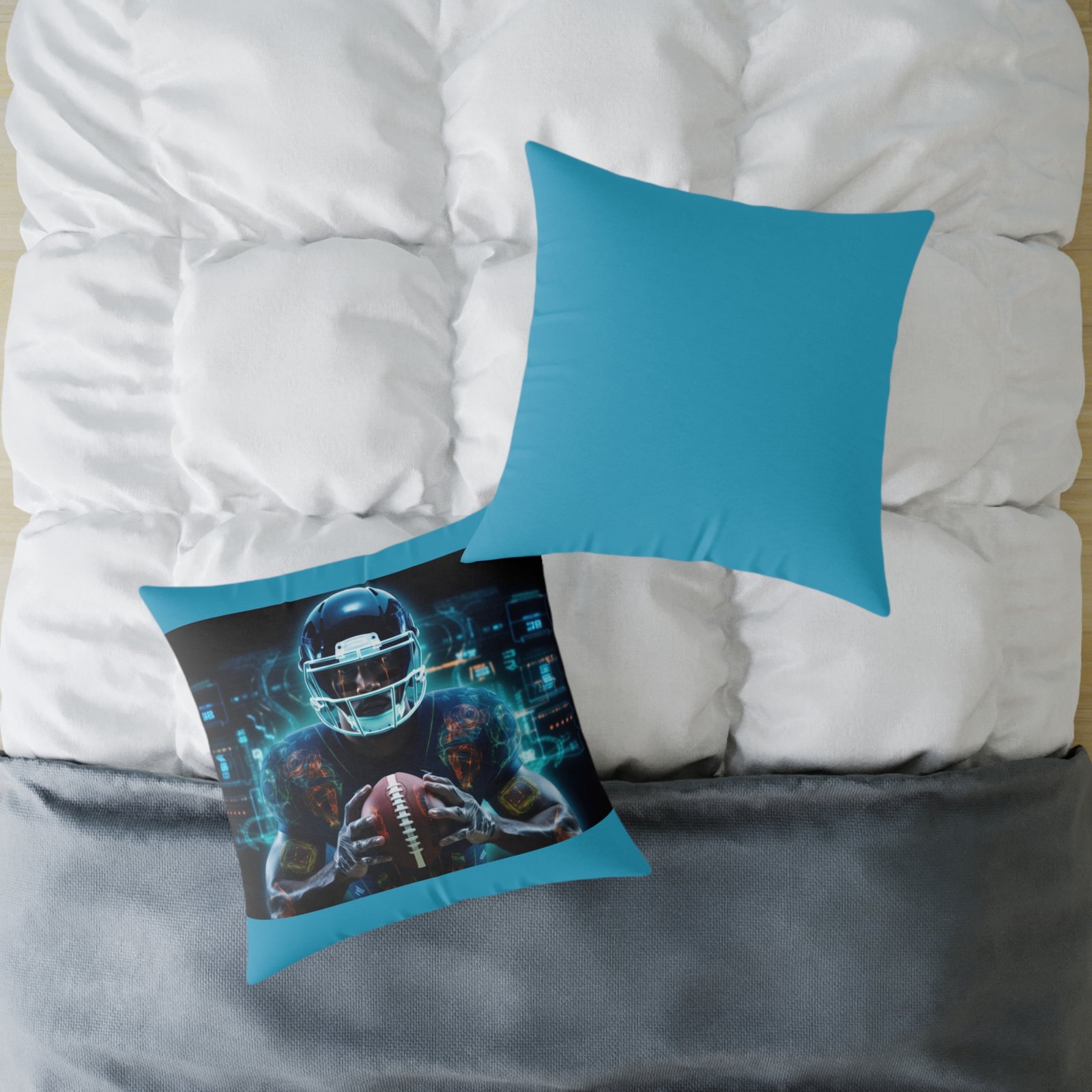 American Football Square Poly Canvas Pillow - Image 16