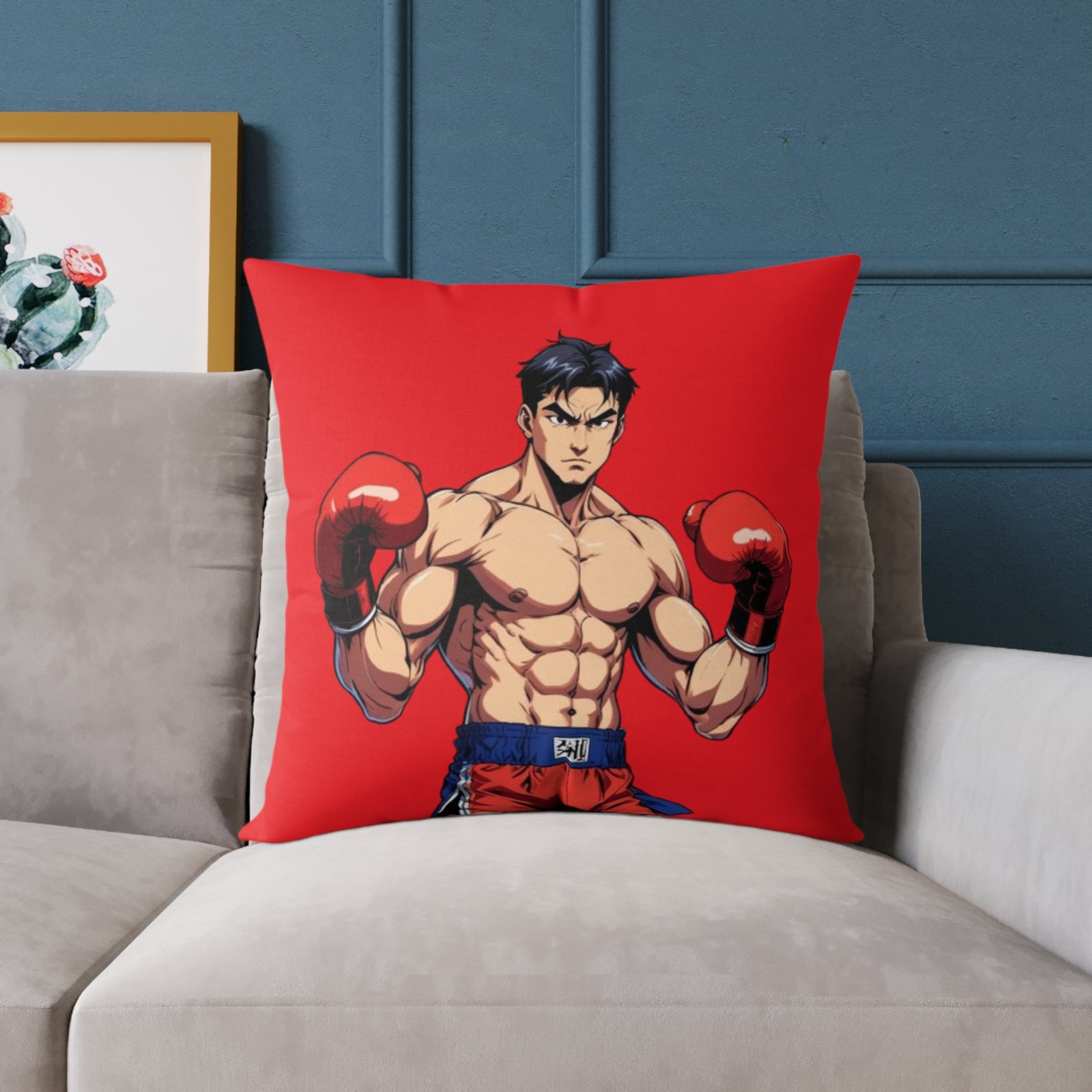 Boxing Square Poly Canvas Pillow - Image 15
