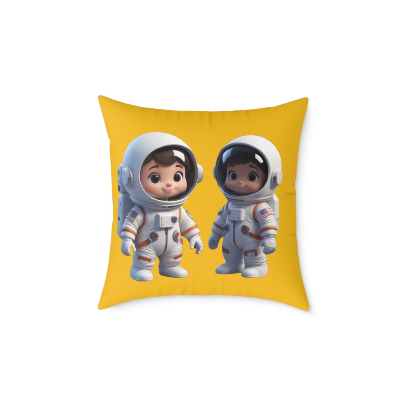 Astronauts Square Poly Canvas Pillow - Image 9