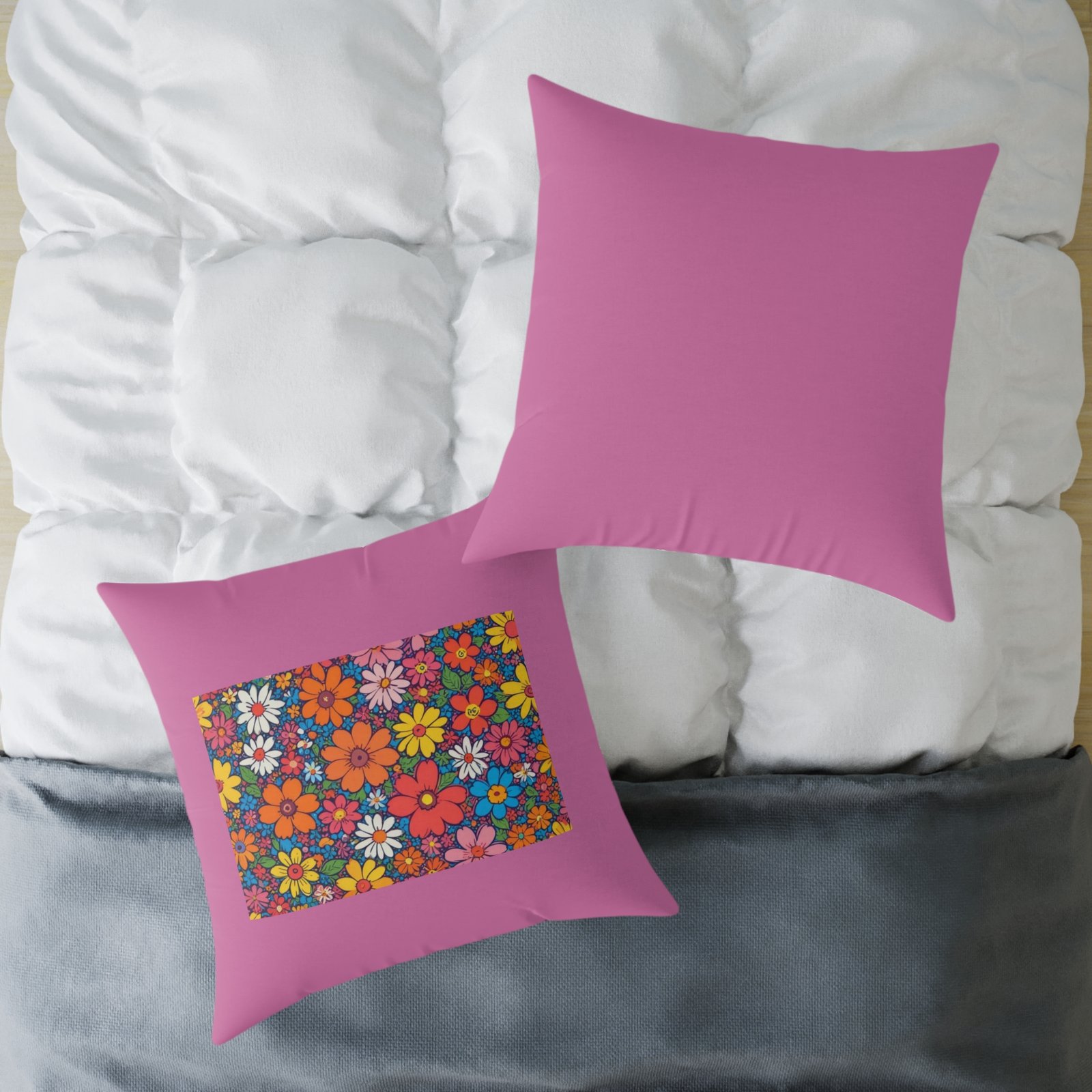 Psychadelic Square Poly Canvas Pillow - Image 20