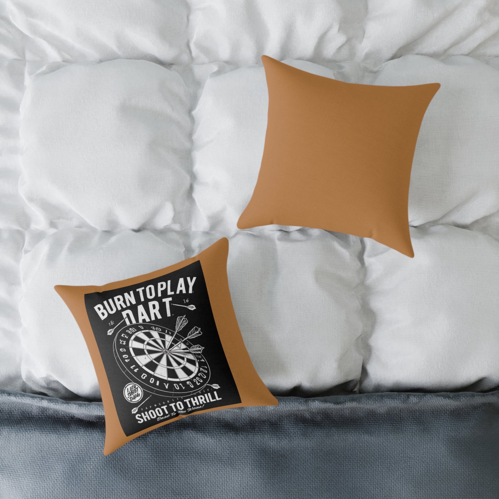 Darts Design Square Poly Canvas Pillow - Image 4