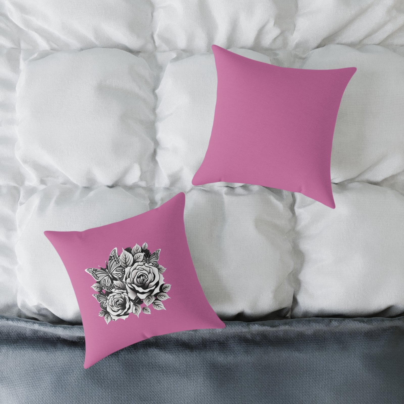 Butterfly Square Poly Canvas Pillow - Image 4