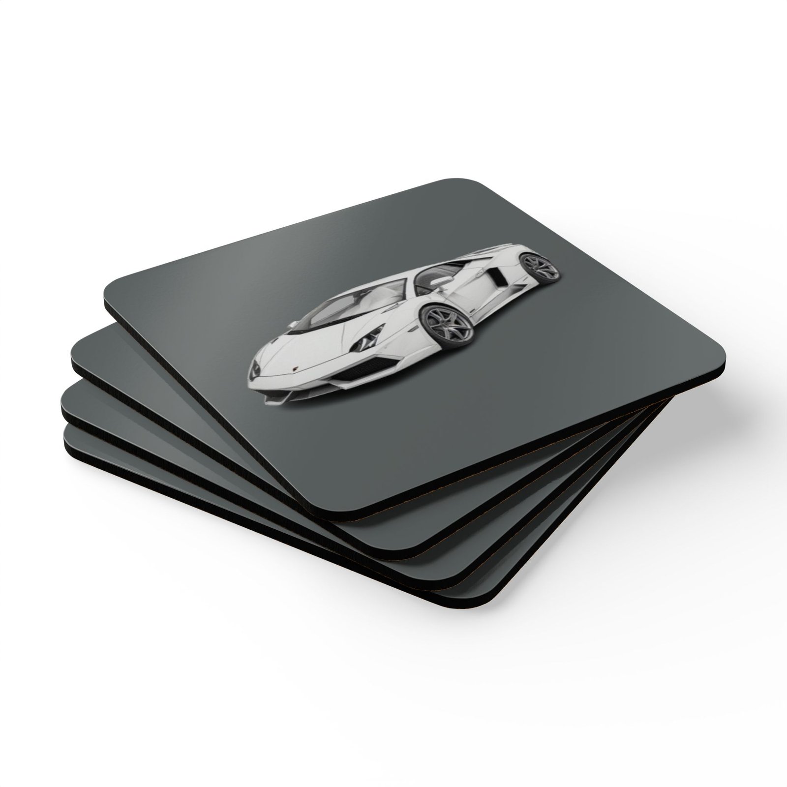 Lamborghini Corkwood Coaster Set - Image 3
