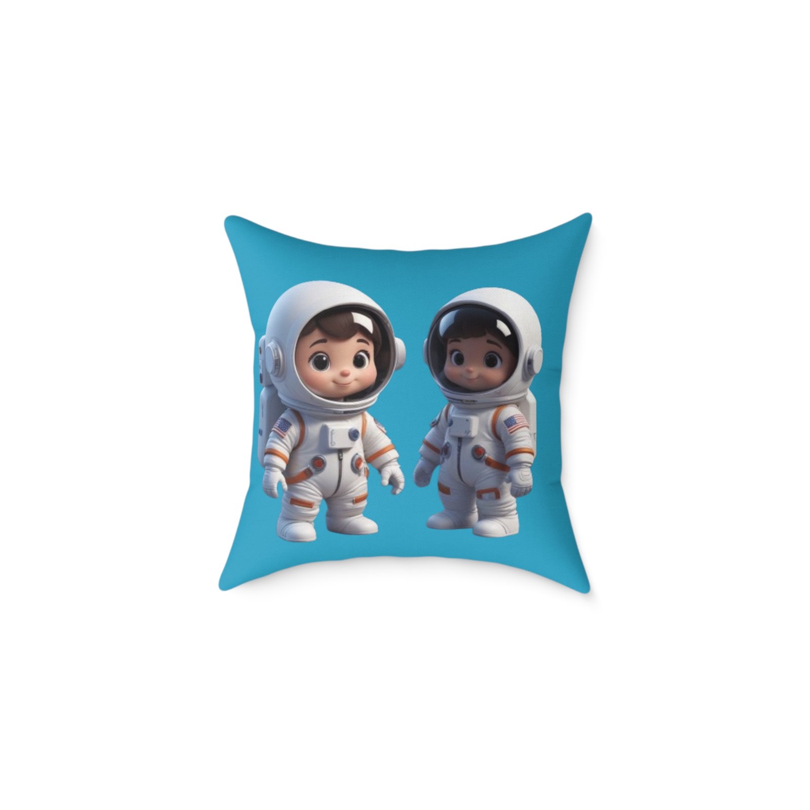 Astronauts Square Poly Canvas Pillow - Image 5