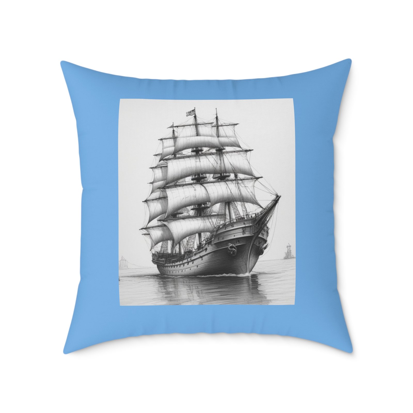 Ship Square Poly Canvas Pillow - Image 17