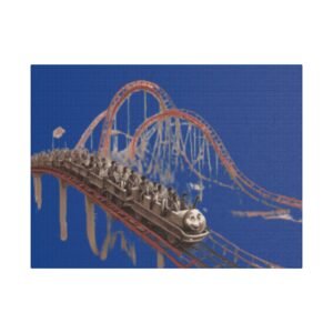 Fairground Fun Satin Canvas, Stretched