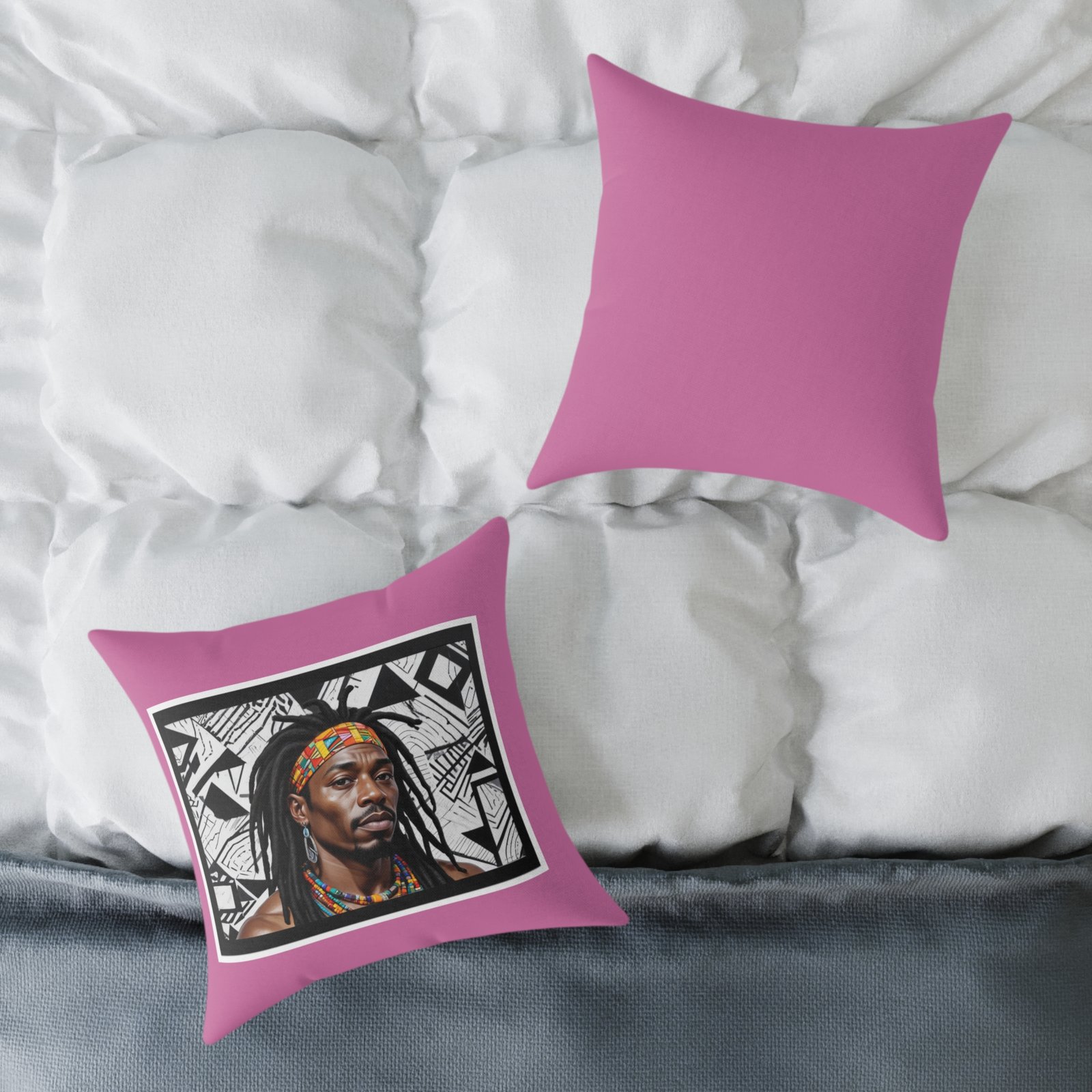 Rastafarian Square Poly Canvas Pillow - Image 8