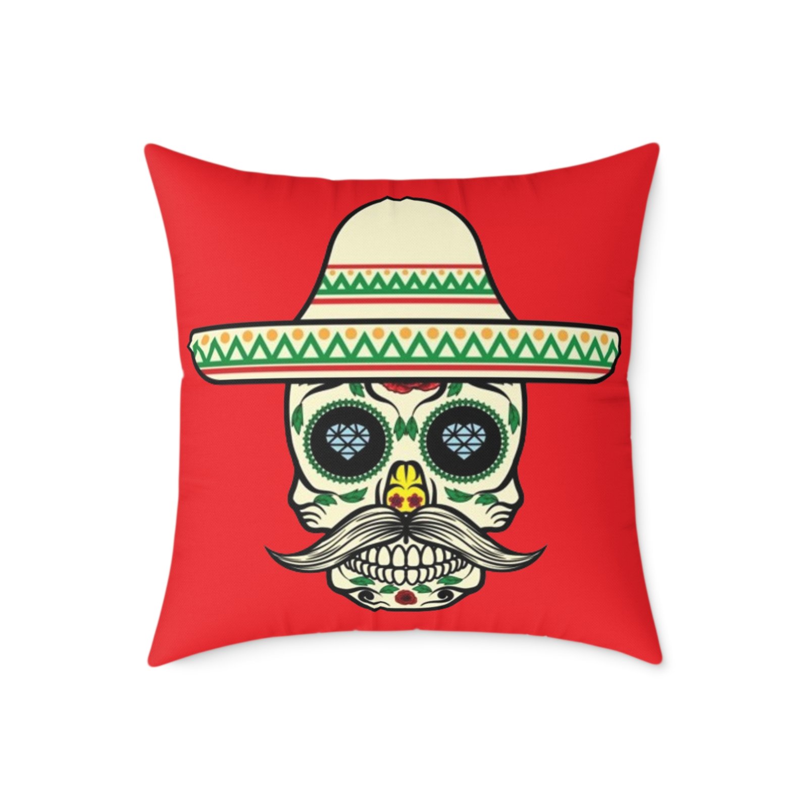 Mexican Tattoo Square Poly Canvas Pillow - Image 13
