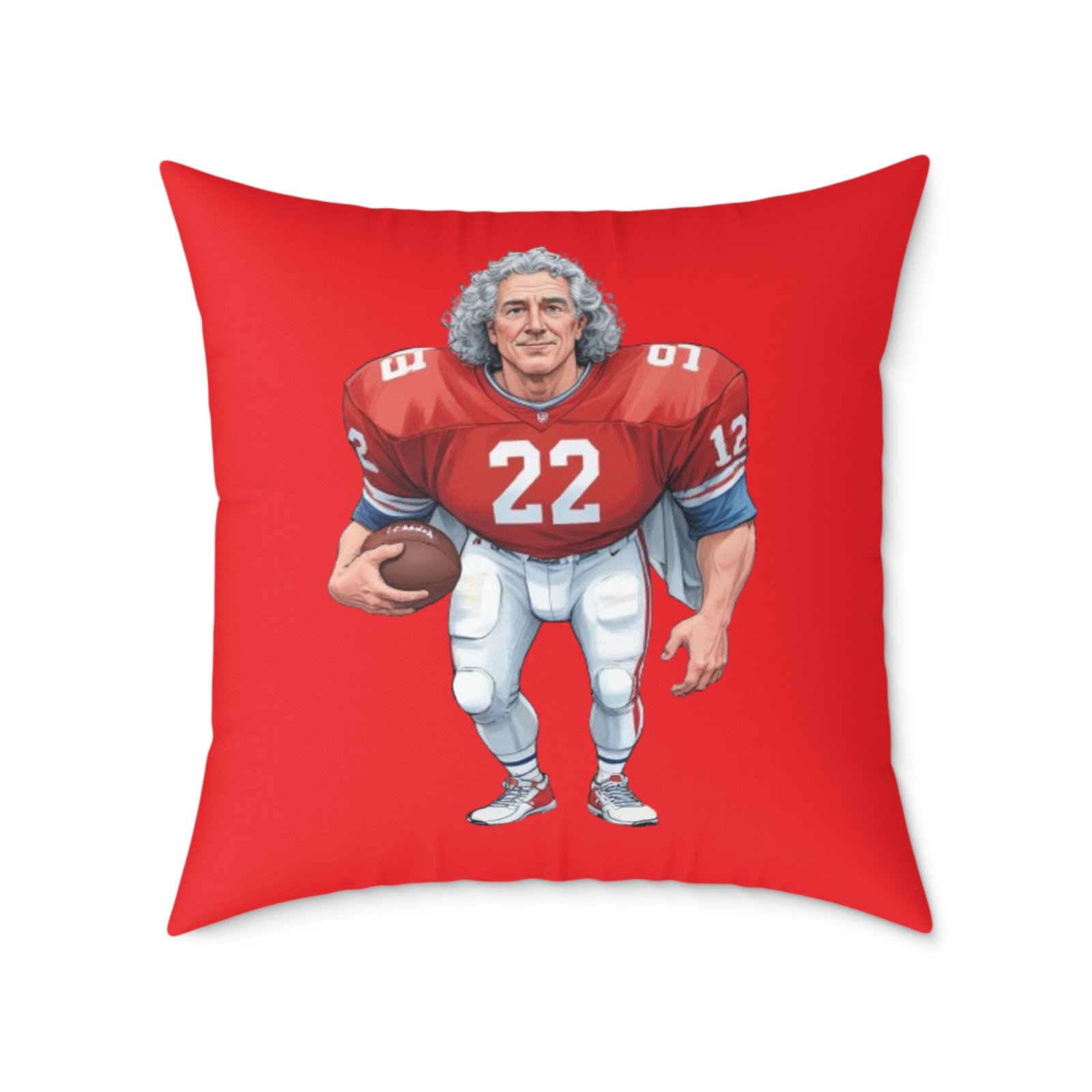 American Football Square Poly Canvas Pillow - Image 17