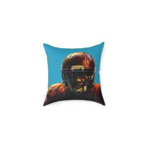 American Football Square Poly Canvas Pillow