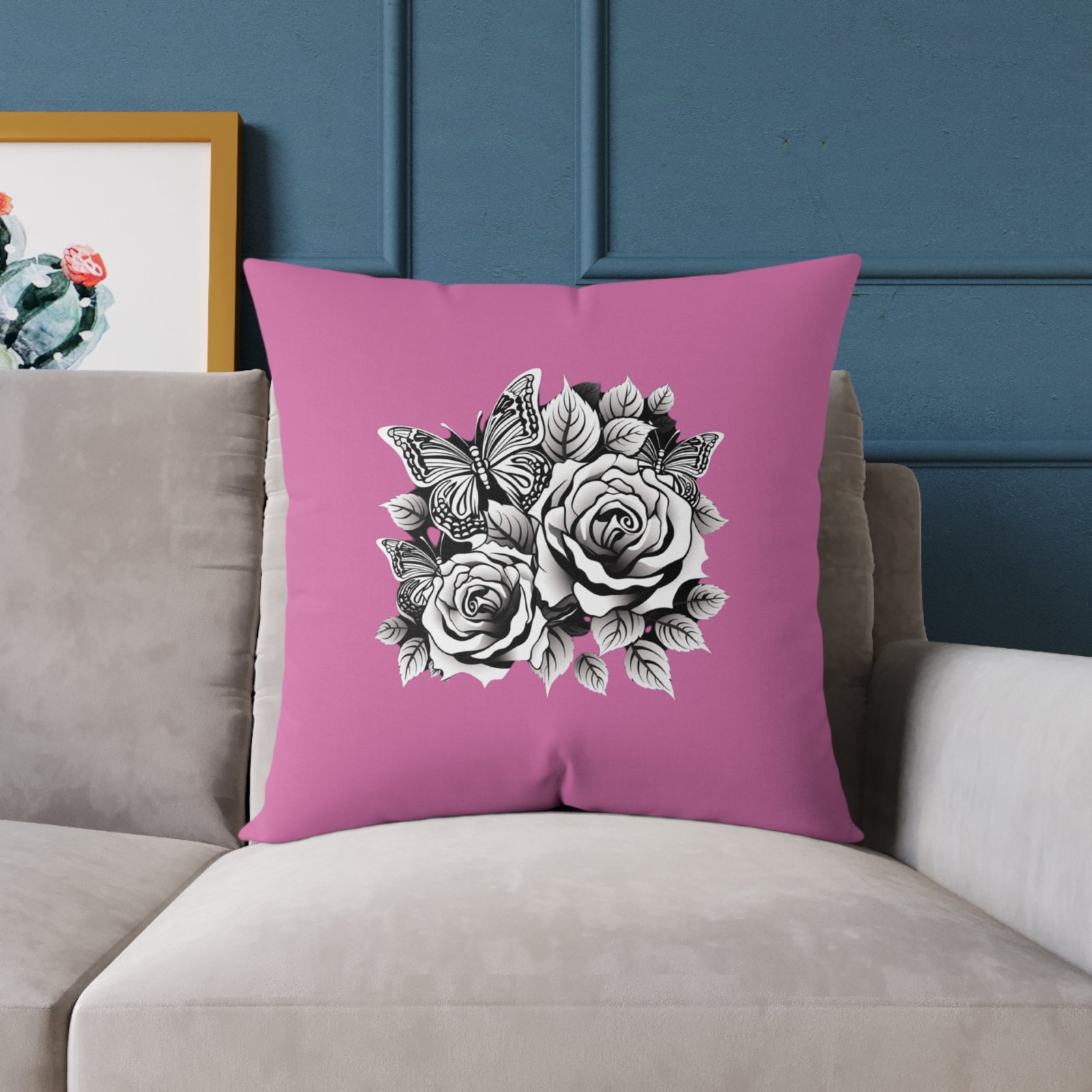 Butterfly Square Poly Canvas Pillow - Image 15