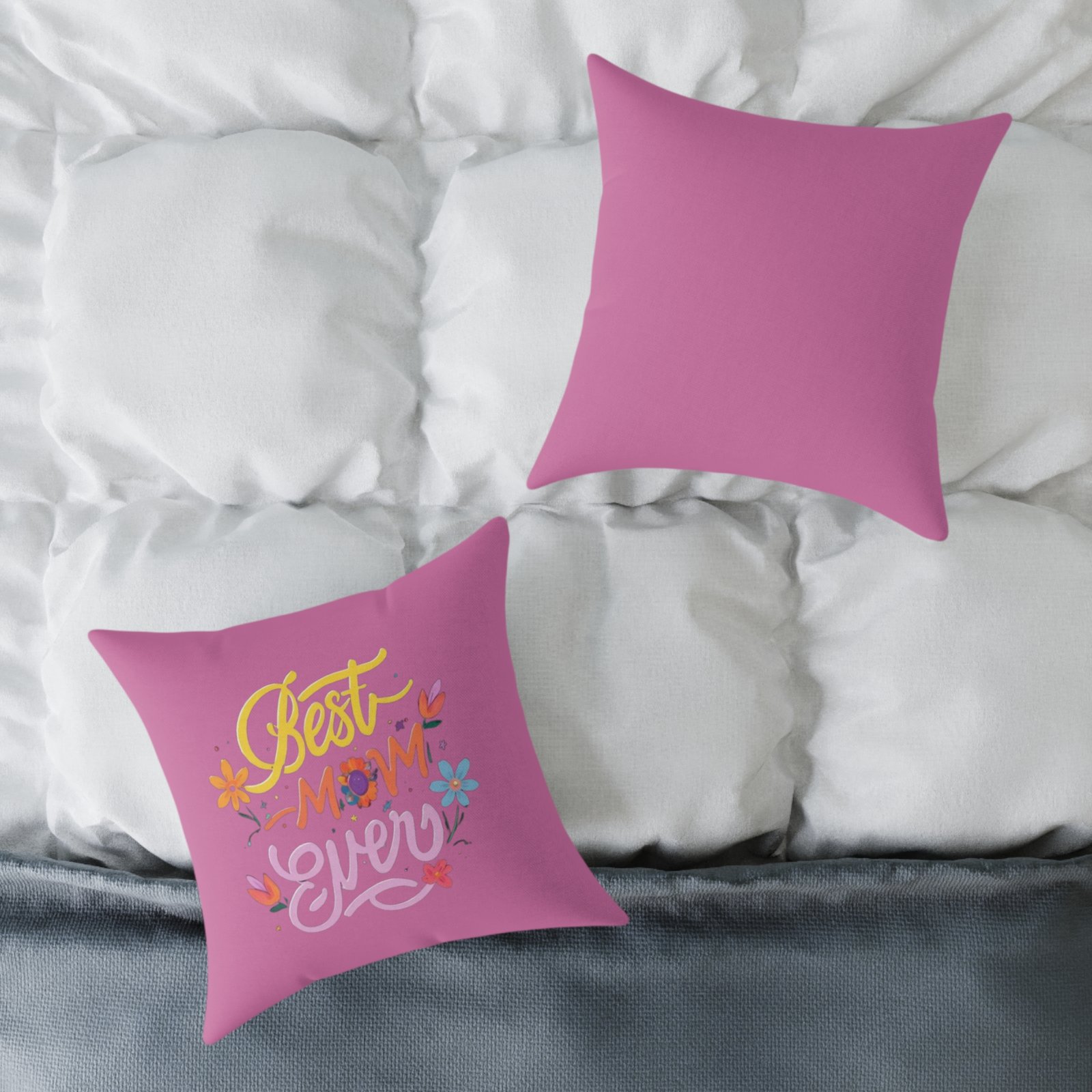 Best Mum Square Poly Canvas Pillow - Image 8