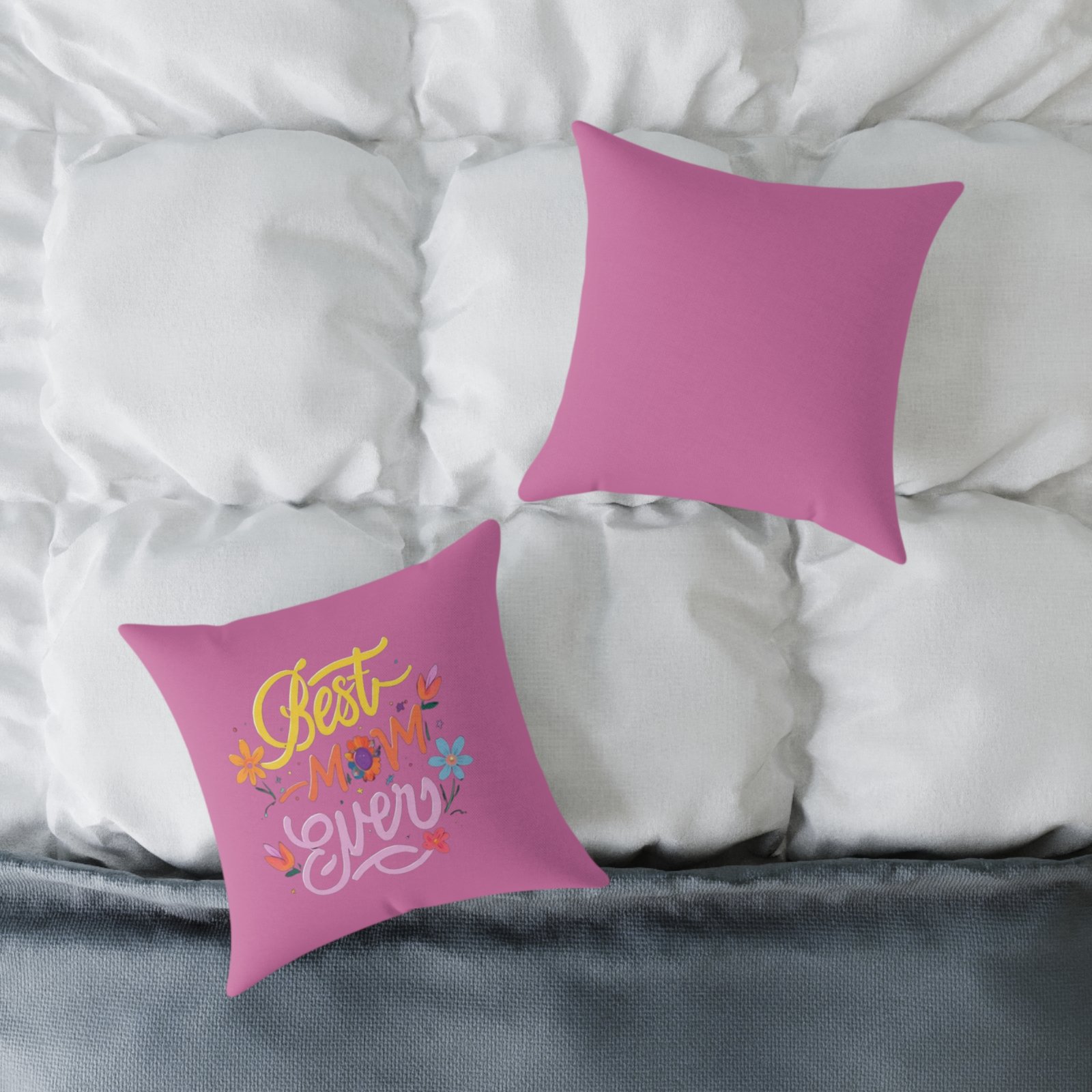 Best Mum Square Poly Canvas Pillow - Image 4