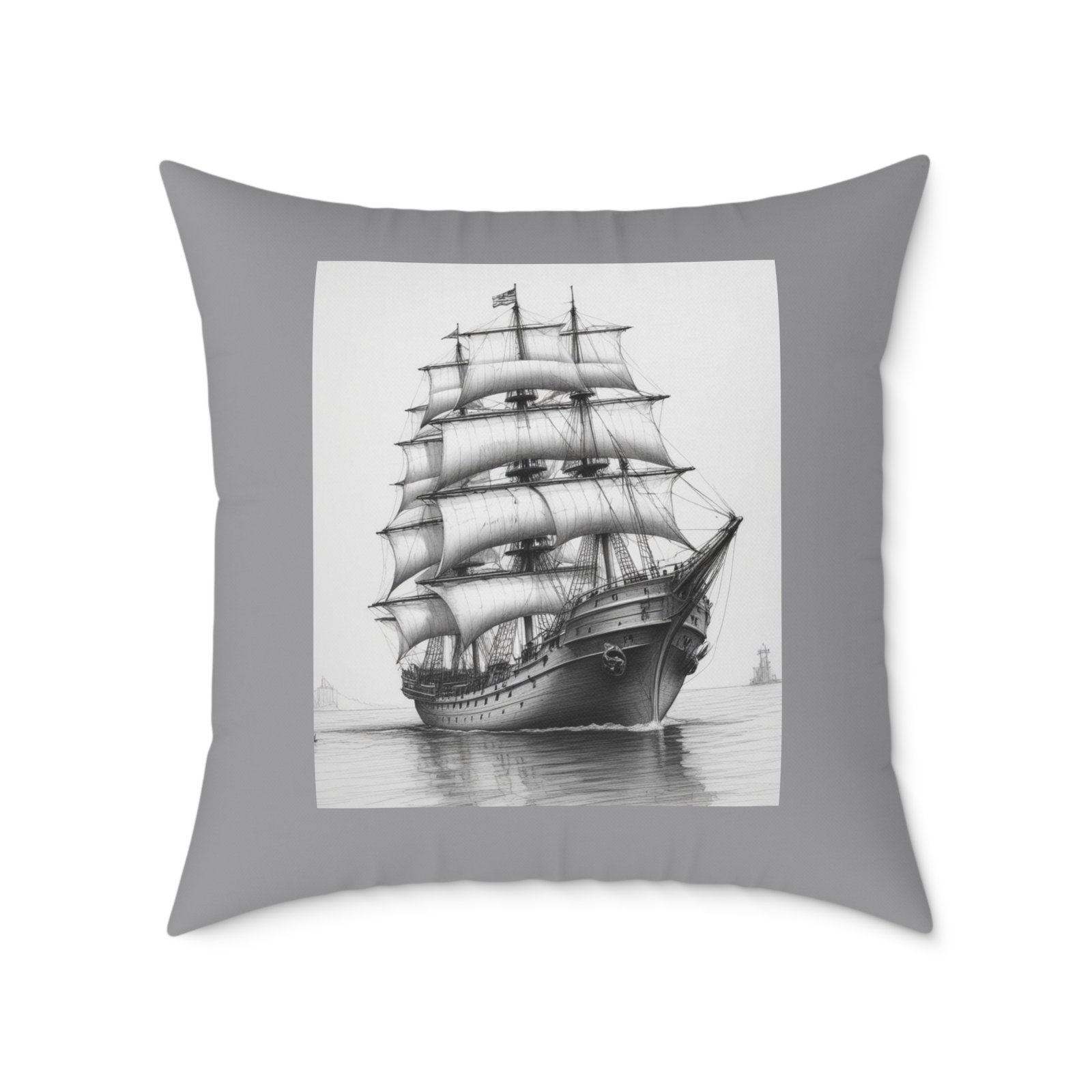 Ship Square Poly Canvas Pillow - Image 17