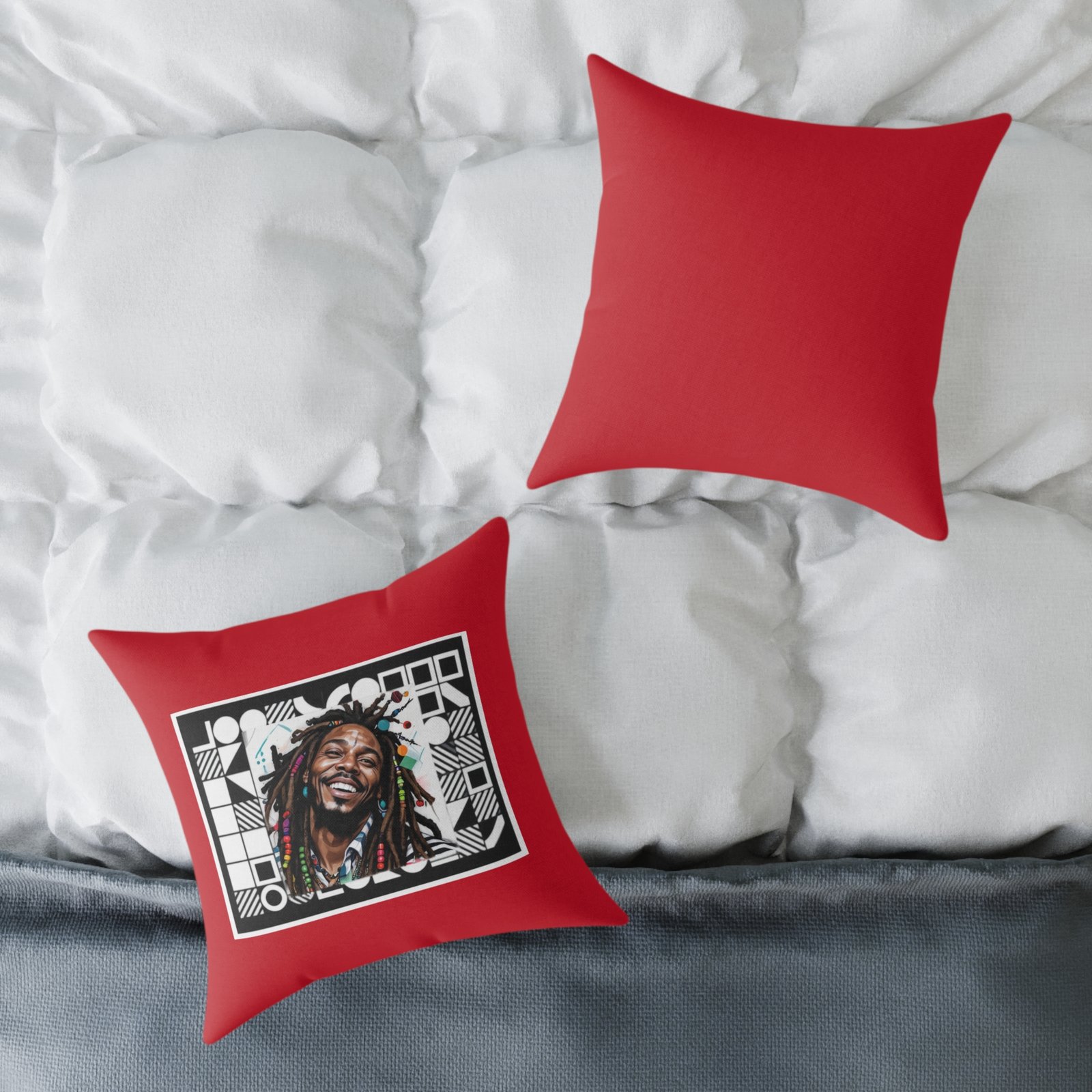 Rastafarian Square Poly Canvas Pillow - Image 8