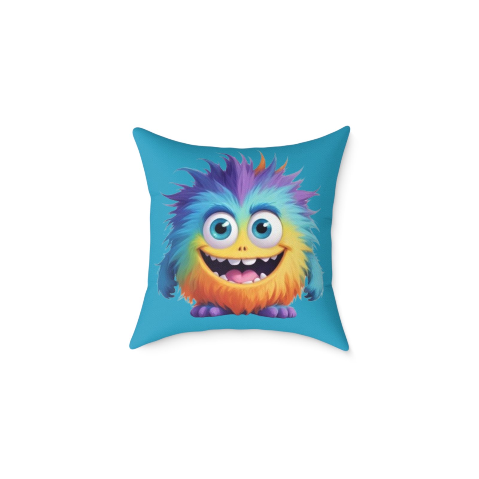 Funny Monster Square Poly Canvas Pillow - Image 5