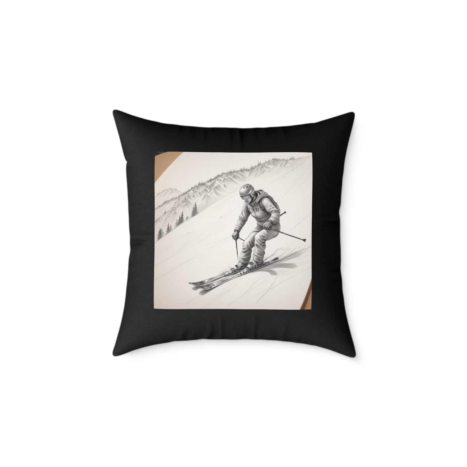 Golfing Square Poly Canvas Pillow - Image 9
