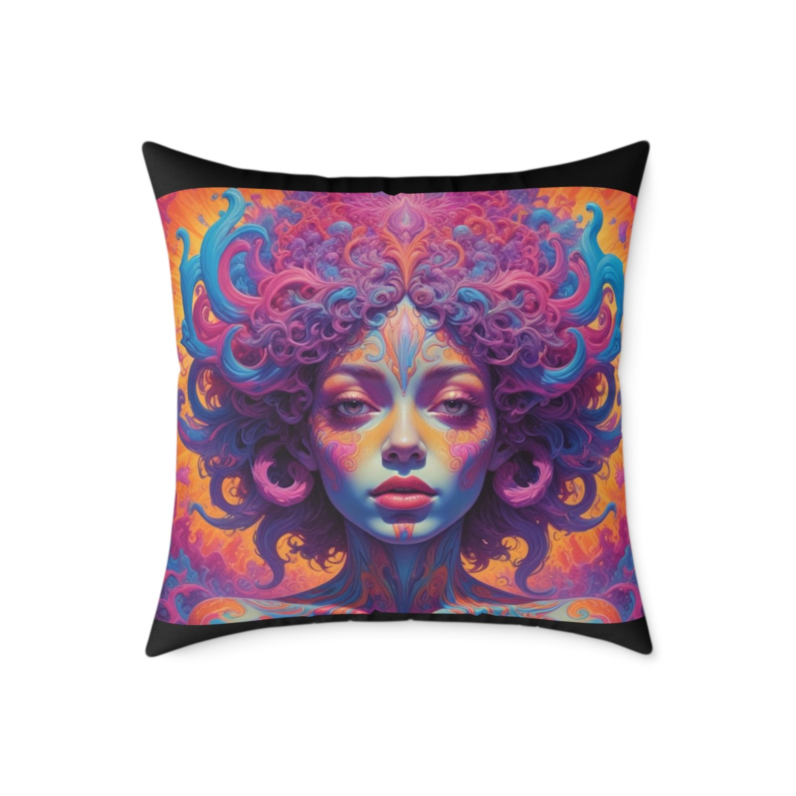 Psychadelic Square Poly Canvas Pillow - Image 13