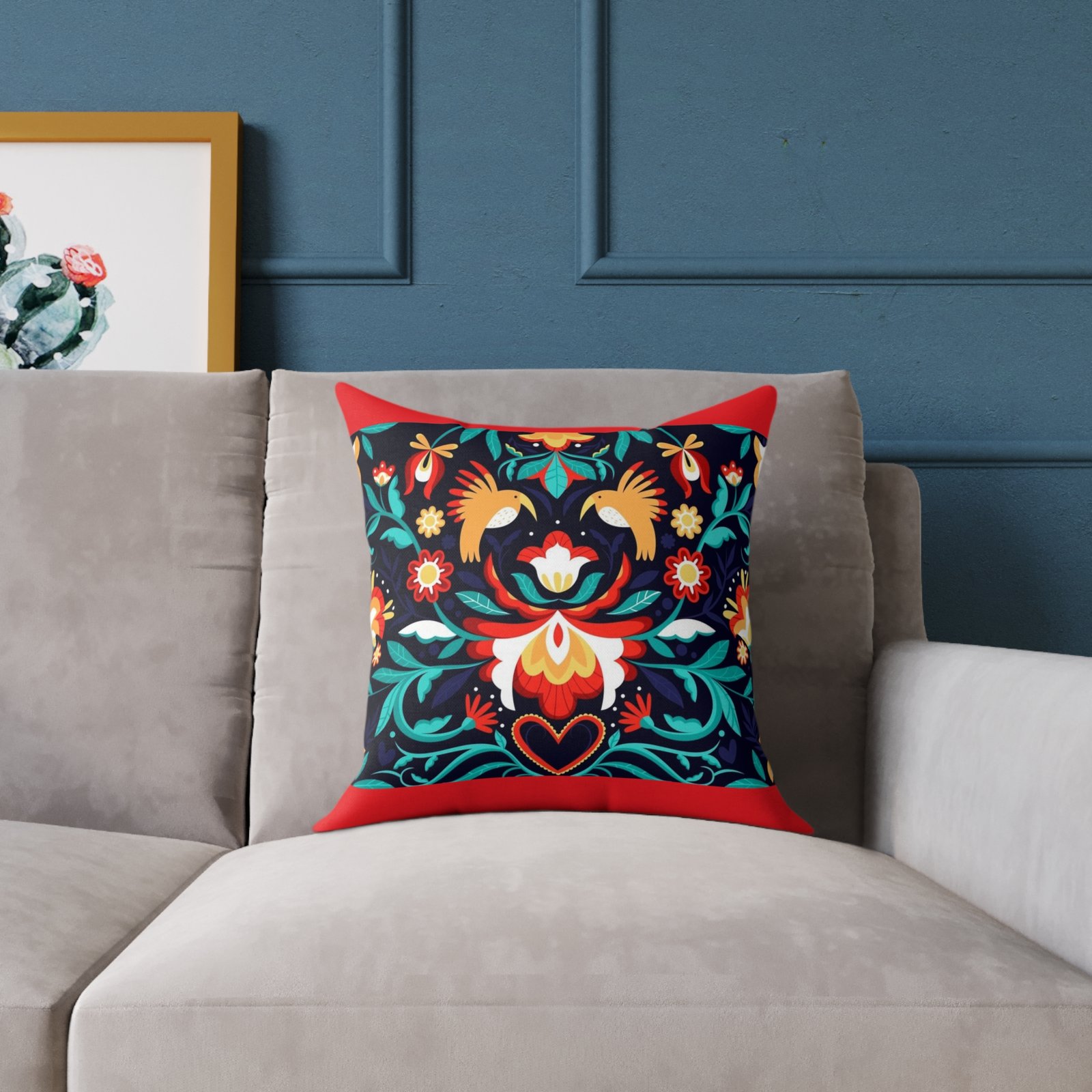 Mexico Square Poly Canvas Pillow - Image 3