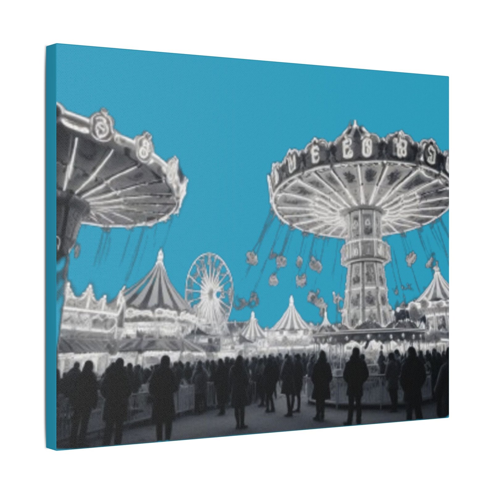 Fairground Fun Satin Canvas, Stretched - Image 10
