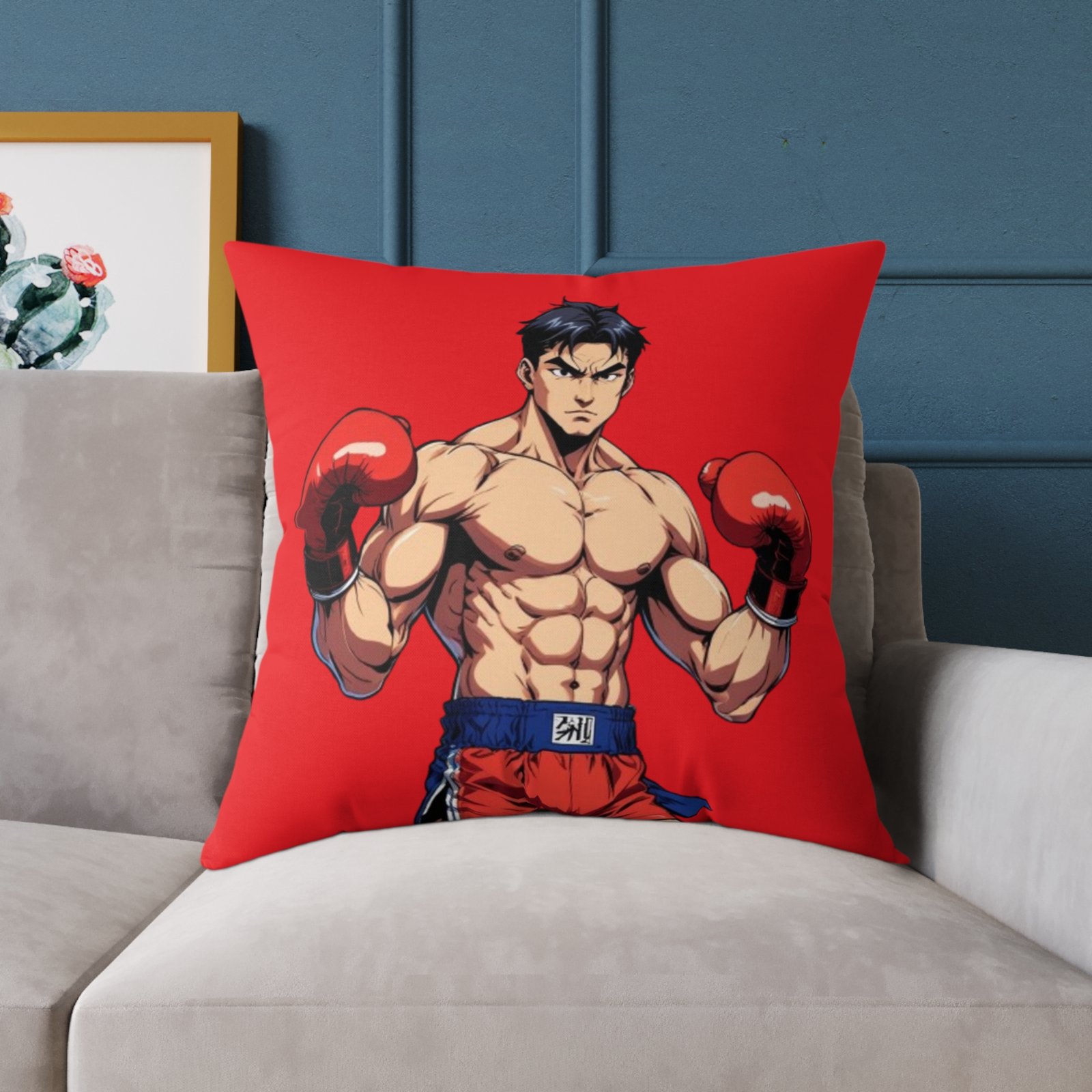 Boxing Square Poly Canvas Pillow - Image 19