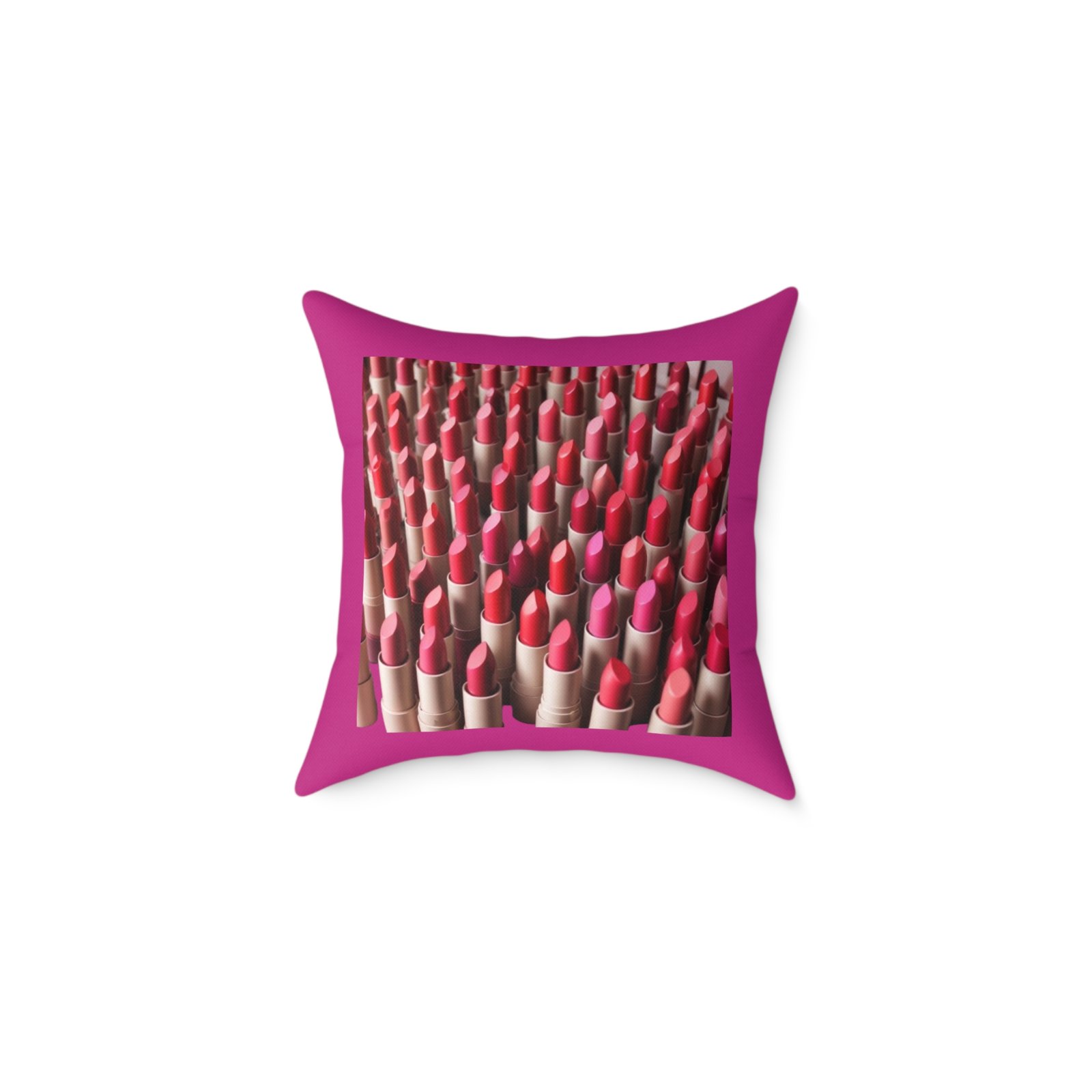 Lipstick Square Poly Canvas Pillow - Image 5