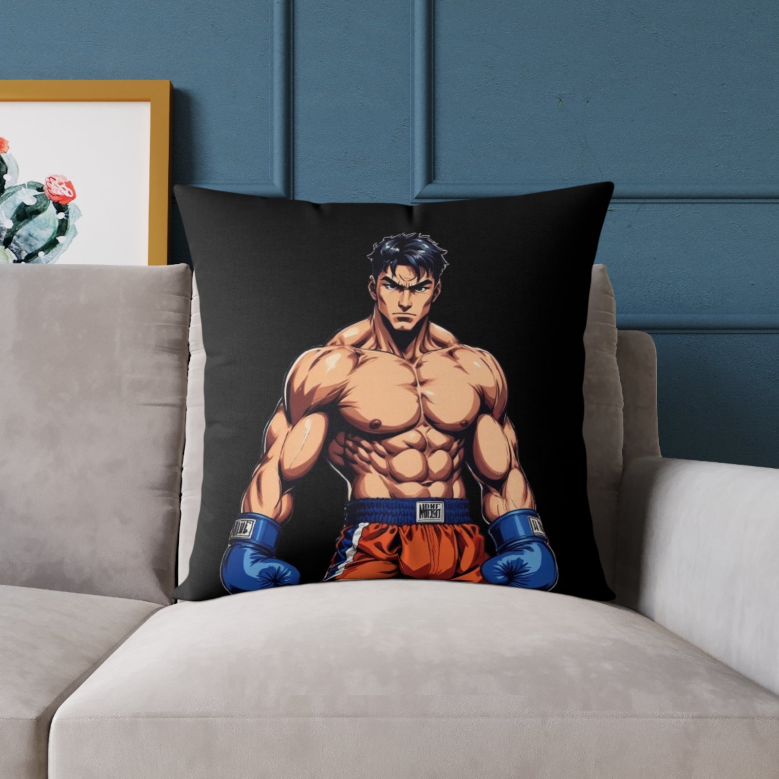 Boxing Square Poly Canvas Pillow - Image 15