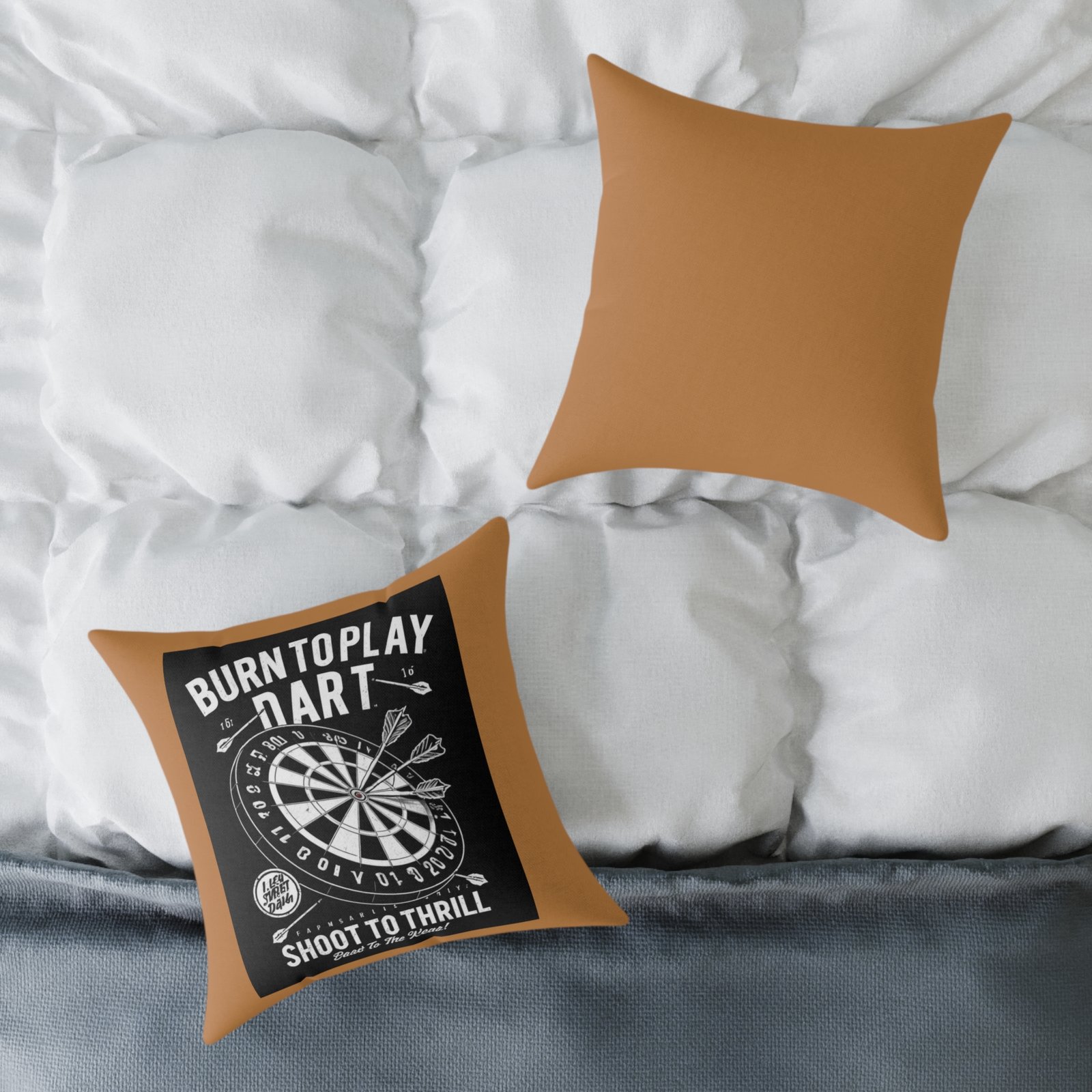 Darts Design Square Poly Canvas Pillow - Image 8