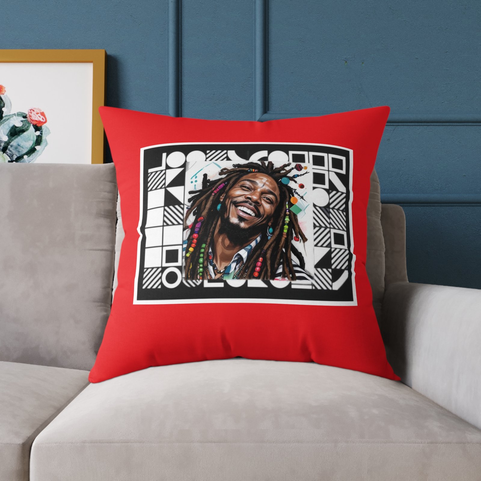 Rastafarian Square Poly Canvas Pillow - Image 19