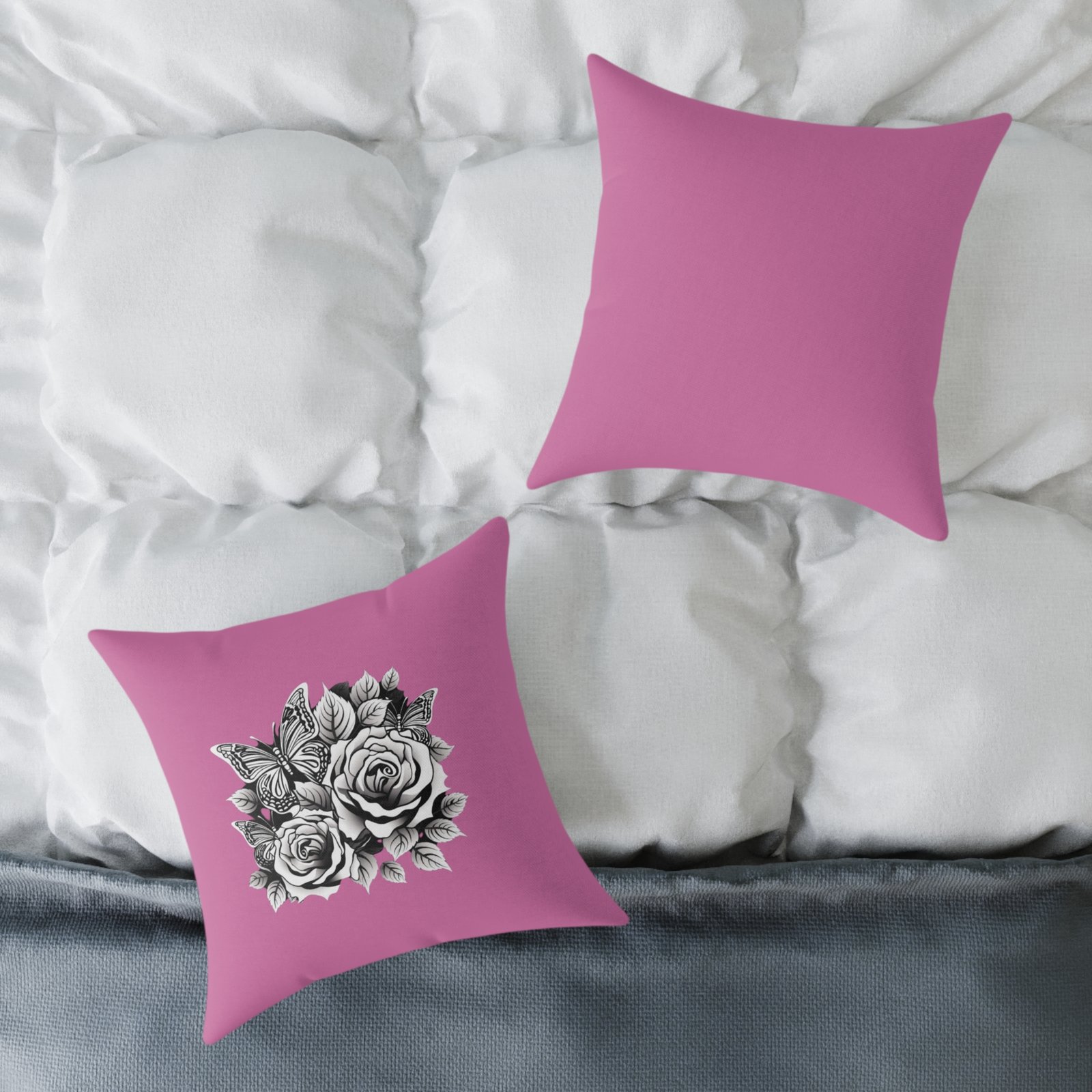 Butterfly Square Poly Canvas Pillow - Image 8