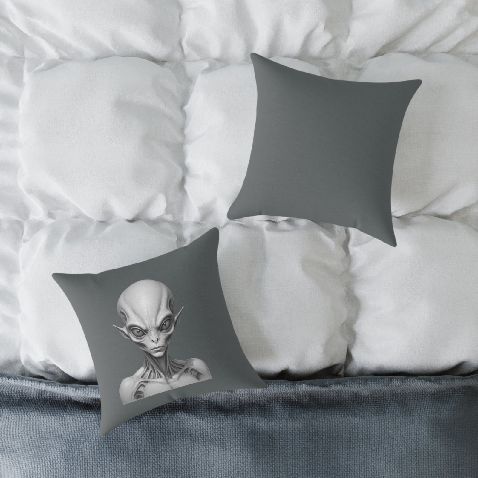 Alien Square Poly Canvas Pillow - Image 4