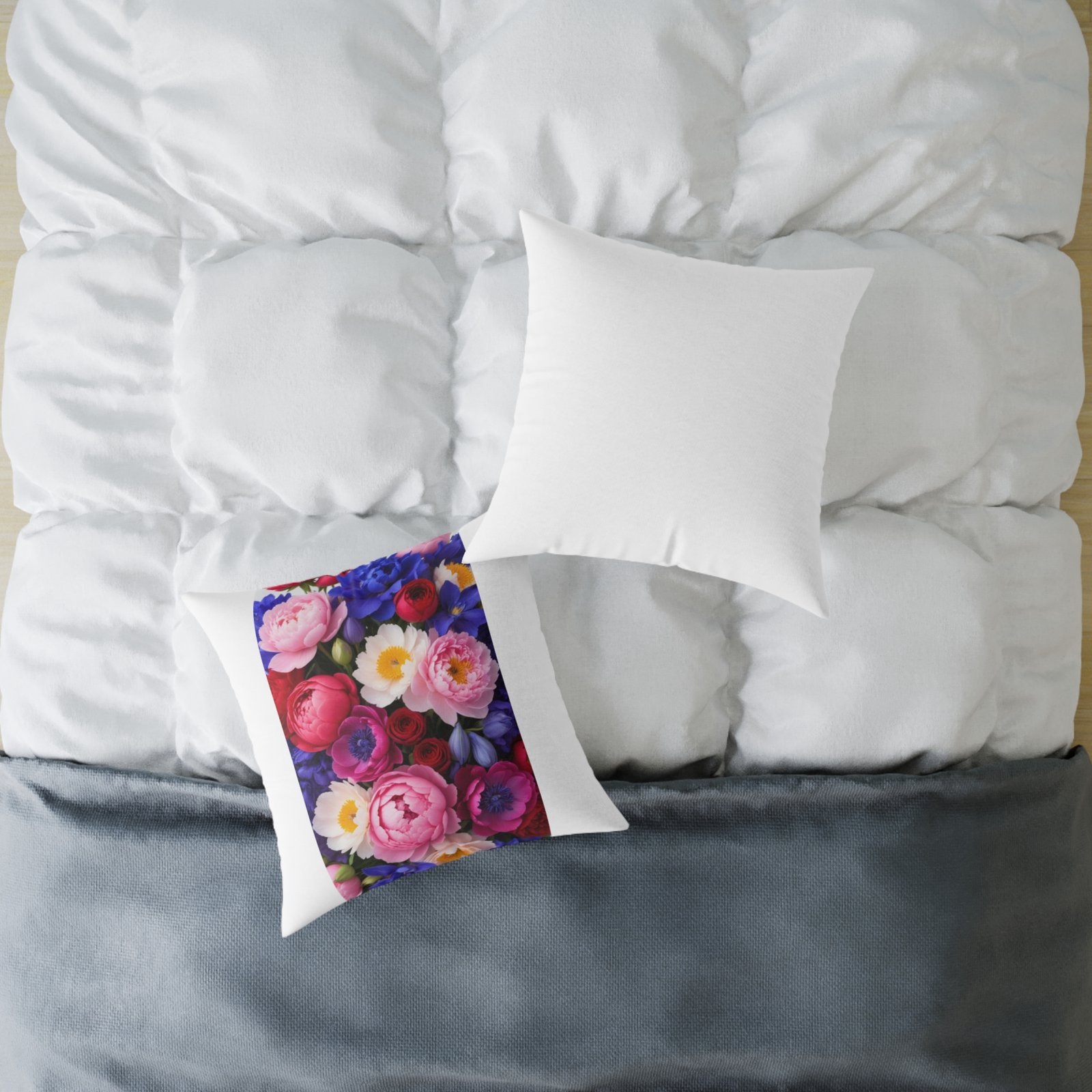 Flowers Square Poly Canvas Pillow - Image 12