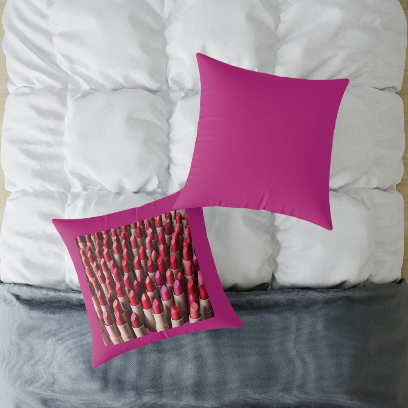 Lipstick Square Poly Canvas Pillow - Image 16