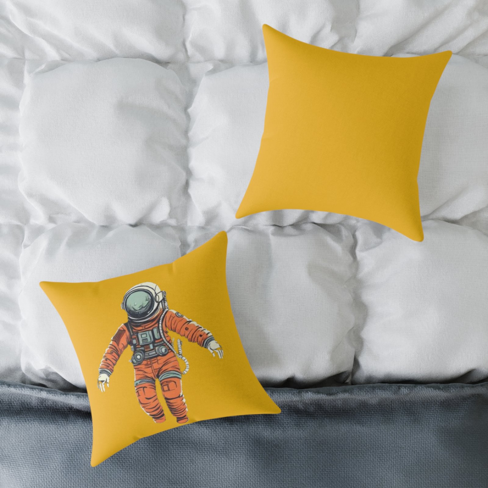 Astronaut Square Poly Canvas Pillow - Image 8