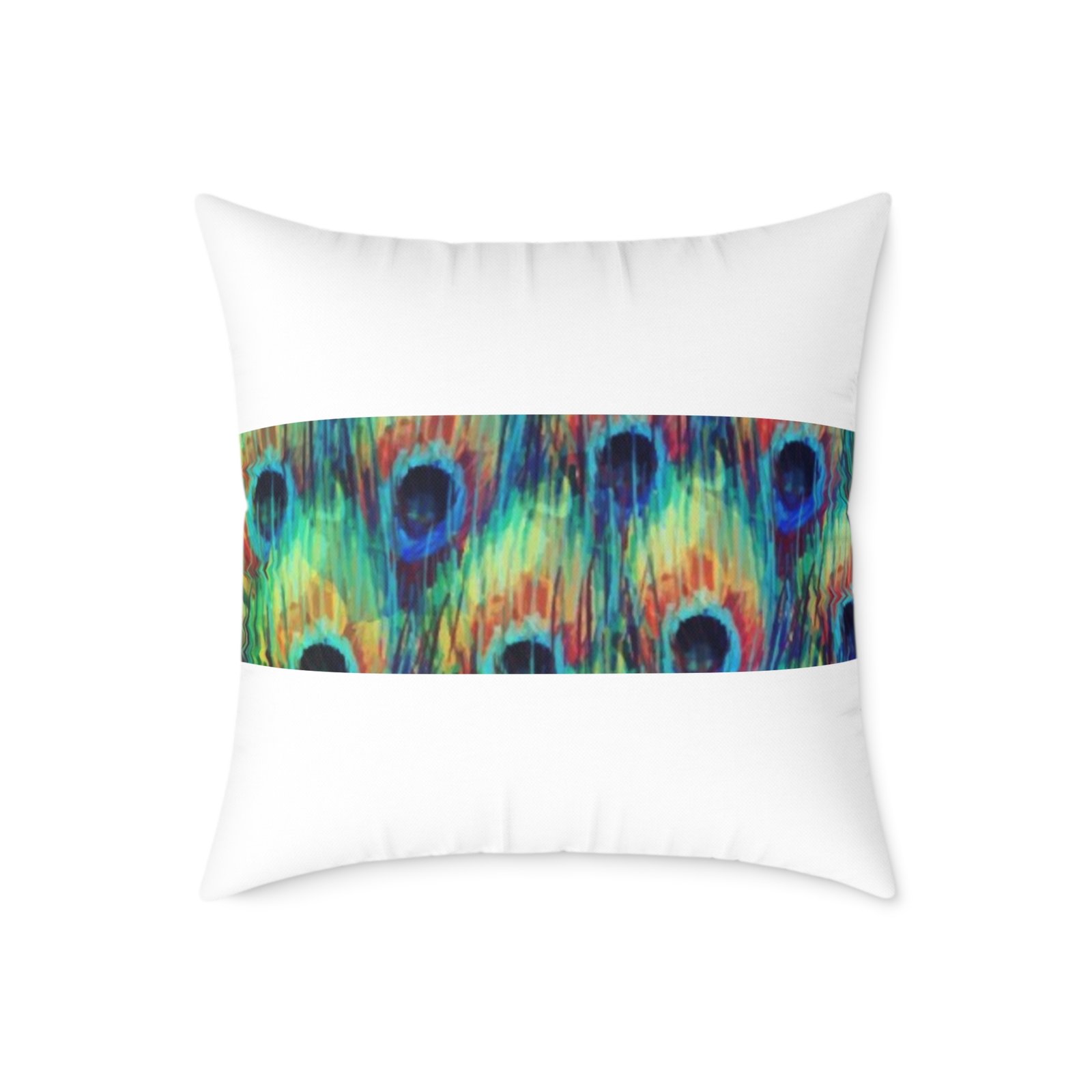 Pea cock Prin t Cushion G ift Square Poly Canvas Pillow Pea cock Prin t , G ift Cushion, Lounge Cushion, Bedroom Cushion, Cushion G ift , , - Image 13