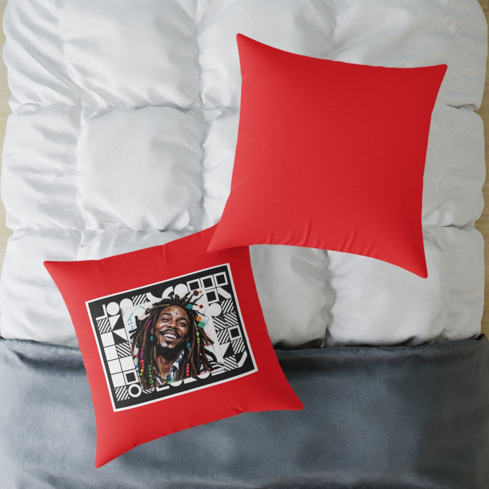 Rastafarian Square Poly Canvas Pillow - Image 20