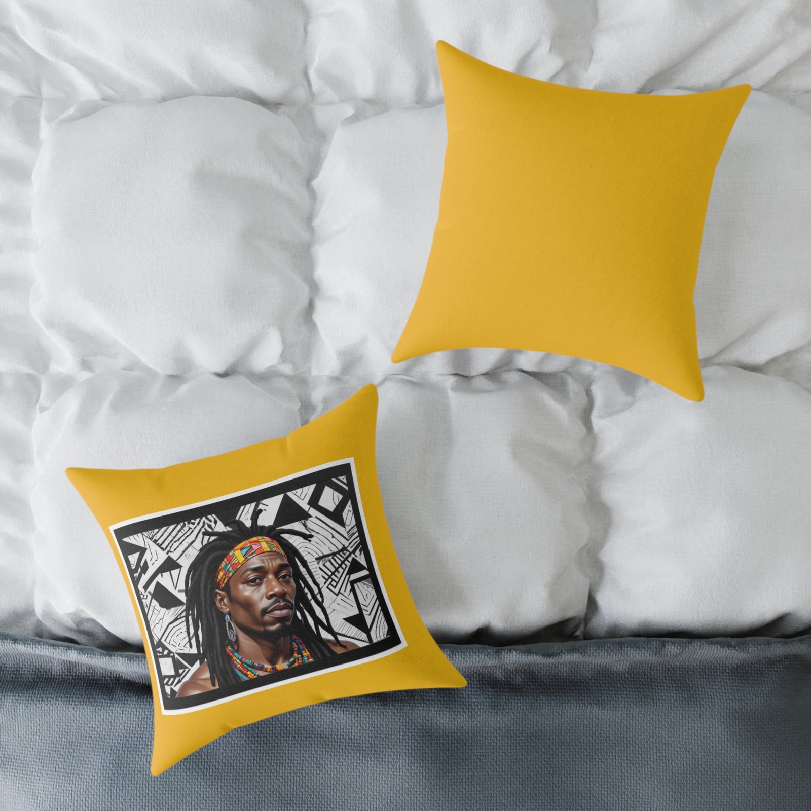 Rastafarian Square Poly Canvas Pillow - Image 8