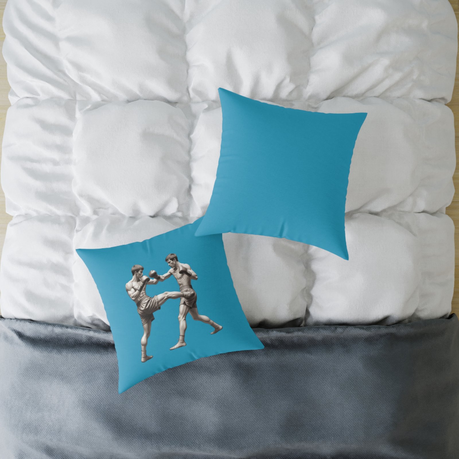 Kickboxing Square Poly Canvas Pillow - Image 12
