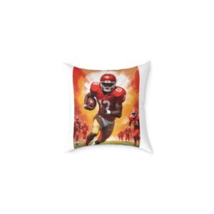 American Football Square Poly Canvas Pillow