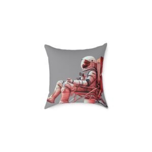 Spaceman Square Poly Canvas Pillow