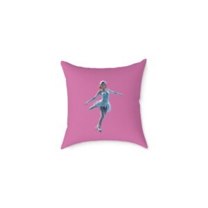 Ice Skating Square Poly Canvas Pillow