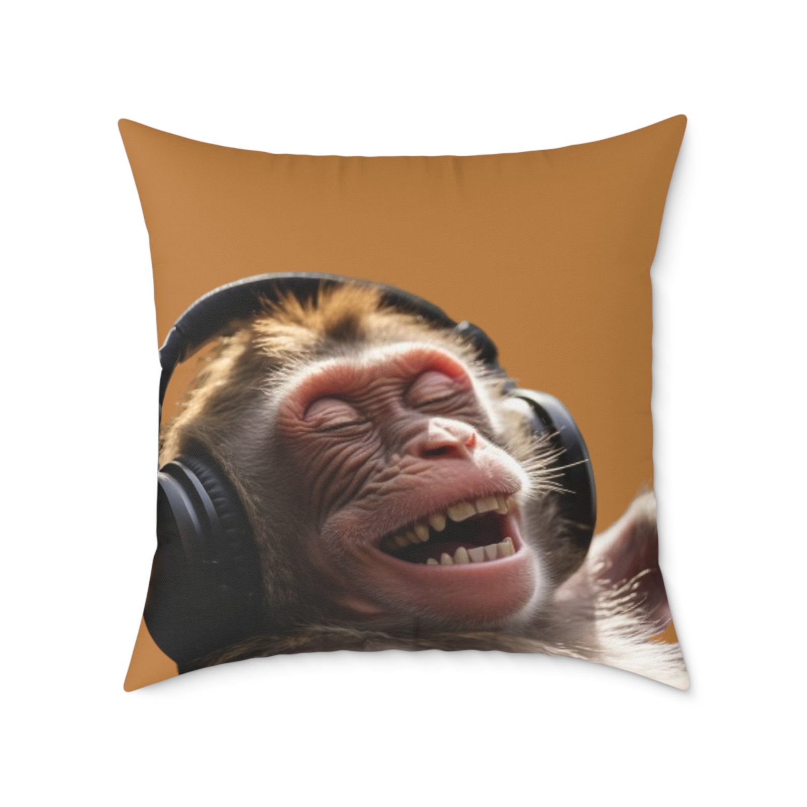 Funny Monkey Poly Canvas Pillow - Image 17