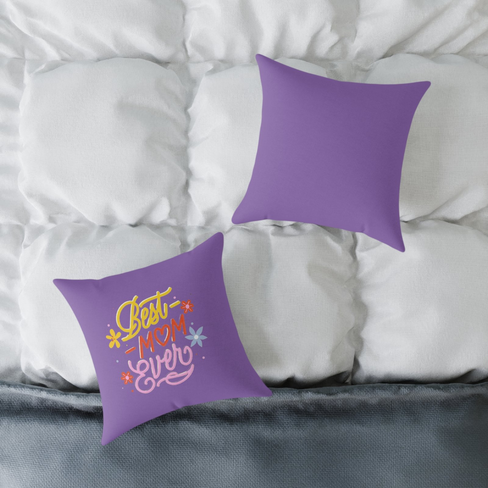 Best Mum Square Poly Canvas Pillow - Image 4