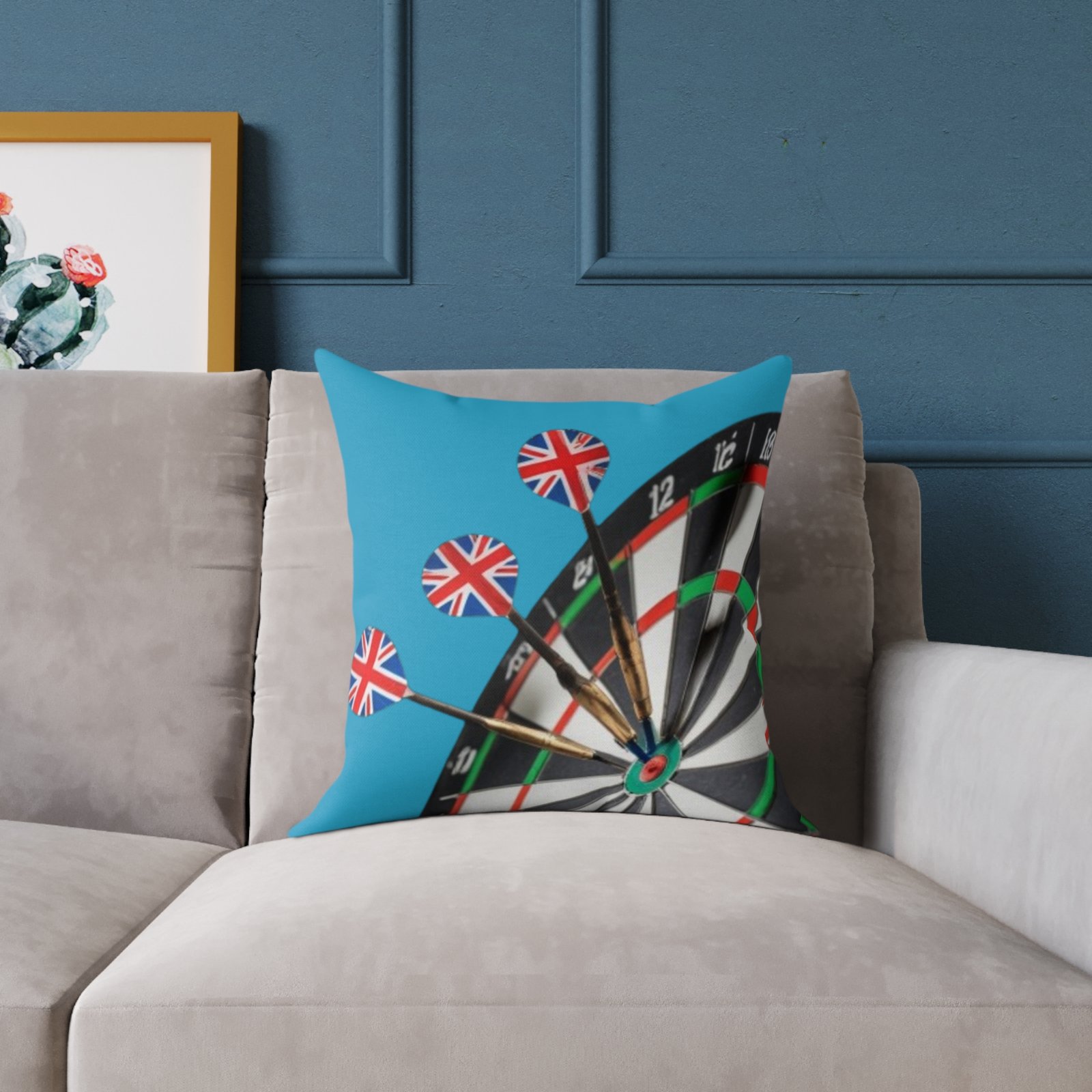 Darts Design Square Poly Canvas Pillow - Image 7